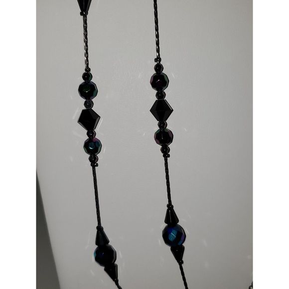 2028 Women's Beaded Necklace Aurora Borealis Rhinestones Double Length Bohemian - Picture 3 of 12